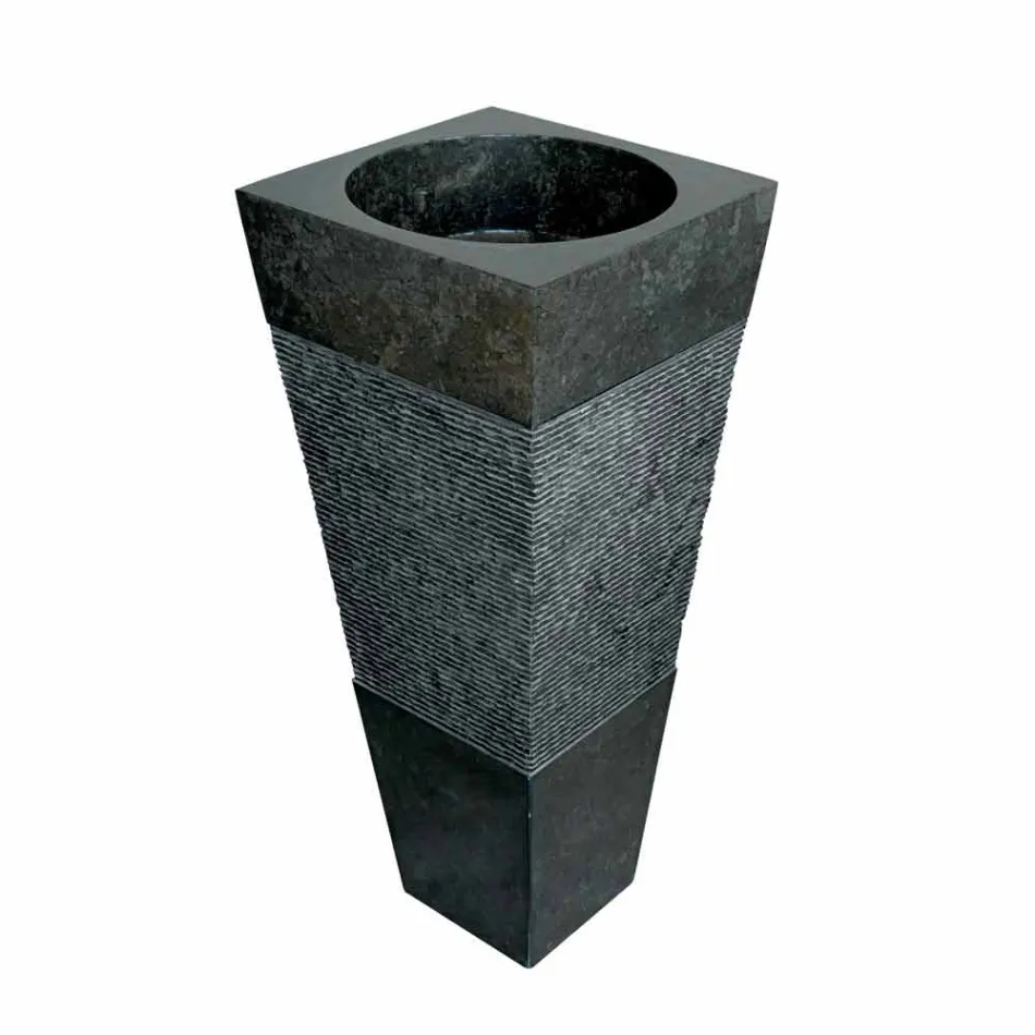 Umyvadlo Column pyramida kámen Natural Black Nias Viadurini