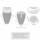 Umyvadlo Column Kulový kamene Natural Smoke Gili Viadurini