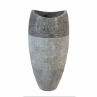 Umyvadlo Column Kulový kamene Natural Smoke Gili Viadurini