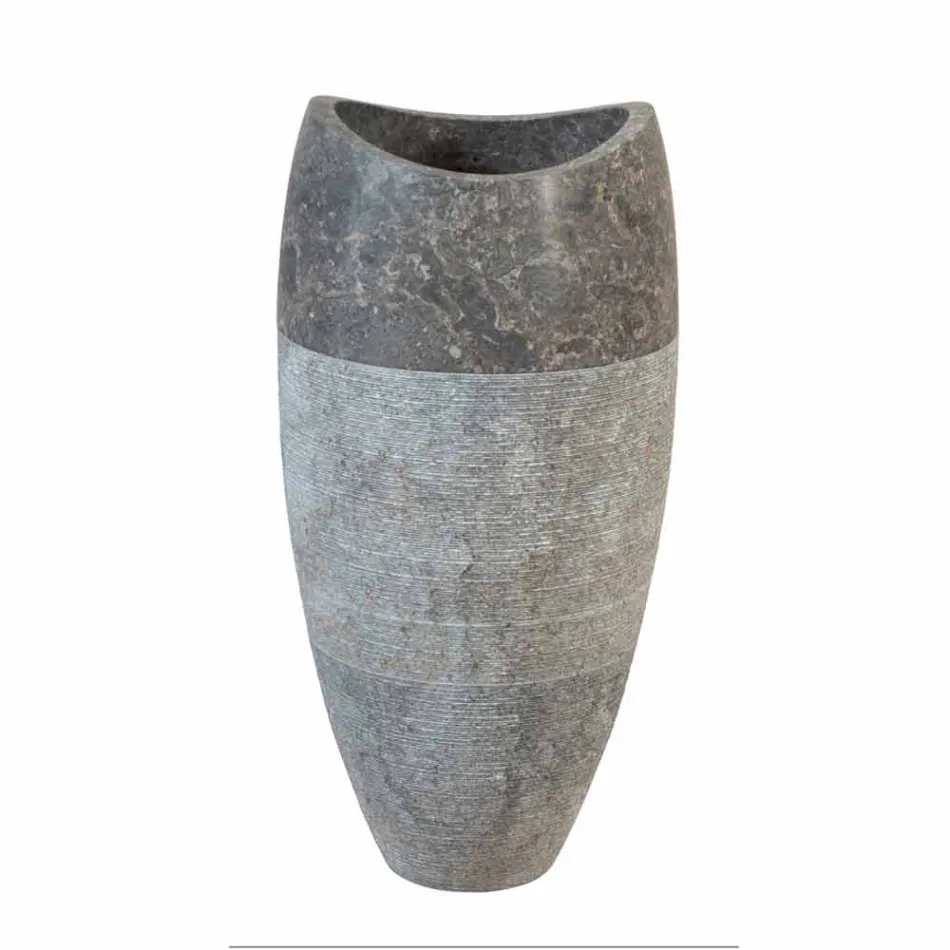 Umyvadlo Column Kulový kamene Natural Smoke Gili Viadurini