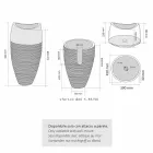 Umyvadlo Column Kulový kamene Natural Black Gili Viadurini