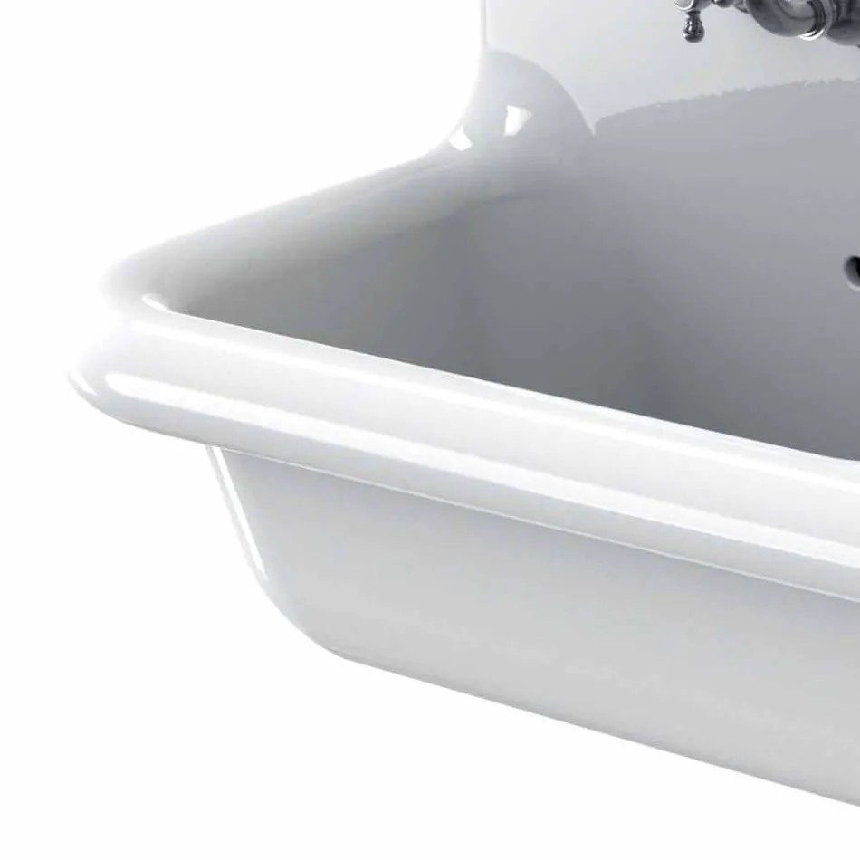 Umyvadlo dvojitou stěnu povodí v moderní bílé keramické Andy Viadurini