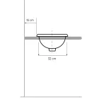 Vestavěné zdobené umyvadlo v hliněném ohni a 24k zlatě vyrobené v Itálii, Otis Viadurini