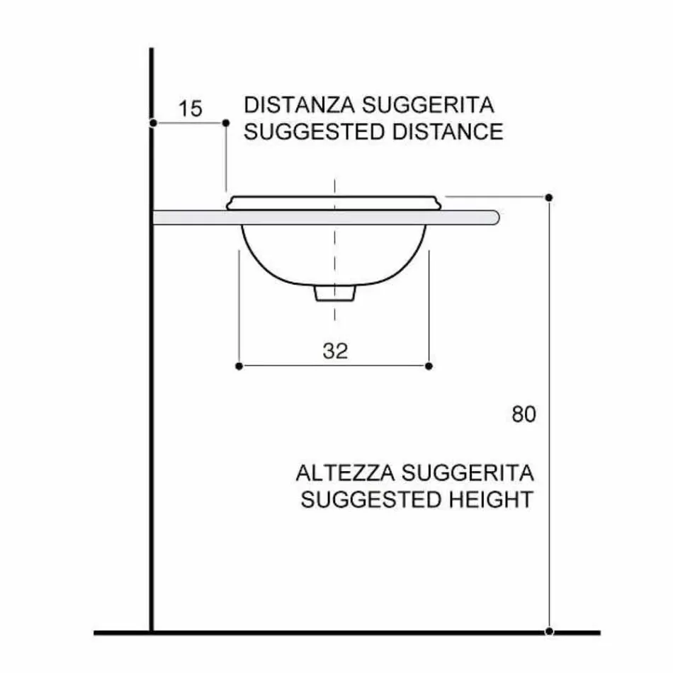 Vestavěný barokní umyvadlo v ohniště vyrobené v Itálii, Otis Viadurini