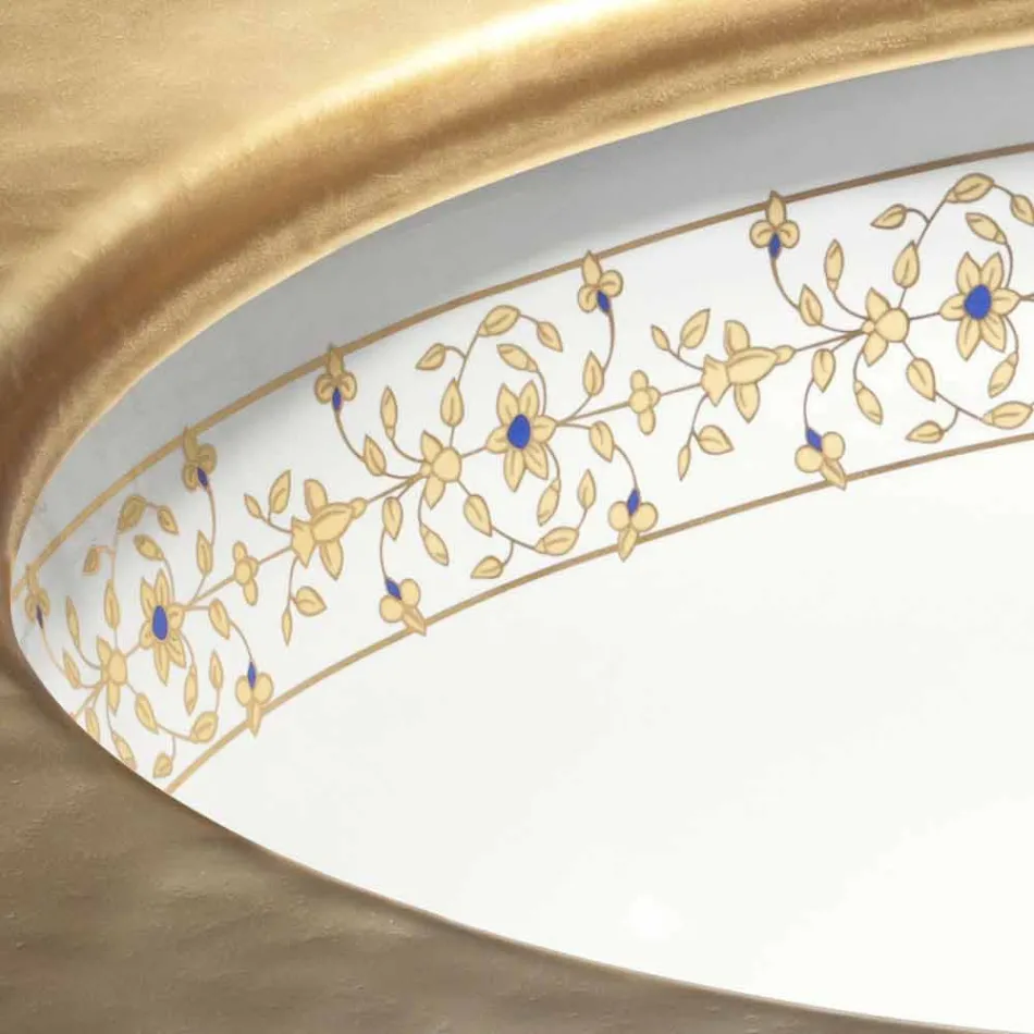 Barokní design zabudovaný umyvadlo v ohniště vyrobené v Itálii, Egejské moře Viadurini