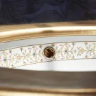 Barokní design zabudovaný umyvadlo v ohniště vyrobené v Itálii, Egejské moře Viadurini