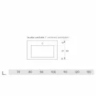 Moderní závěsné umyvadlo v provedení Luxolid vyrobené v Itálii, Ruffano Viadurini