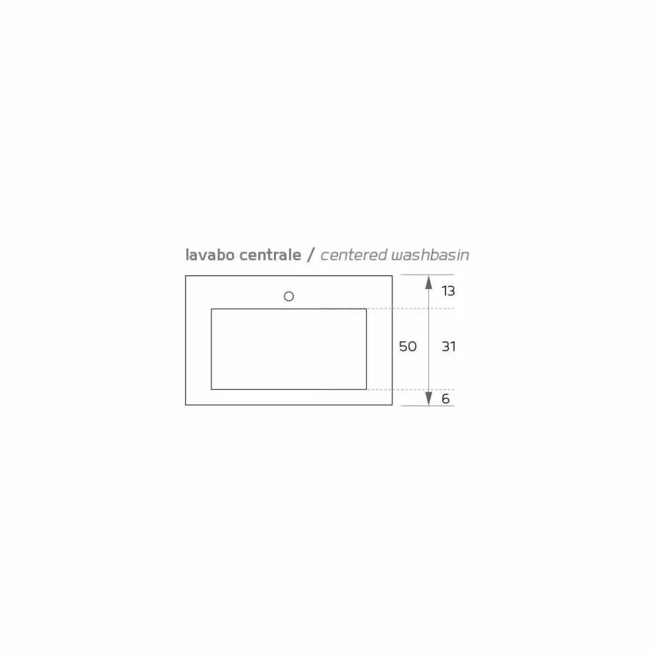 Moderní závěsné umyvadlo Texolid vyrobené v Itálii, Rufina Viadurini