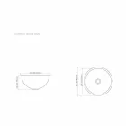 Umyvadlo konstrukce podpora mědi s niklem saténovým povrchem Čistá Viadurini