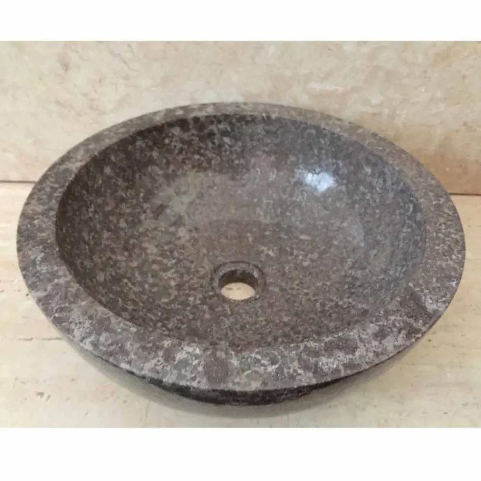 Levi šedá přírodní kámen z umyvadlové desky Levi, moderní design Viadurini