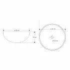 Umyvadlo na desku do koupelny v pískovém kulatém tvaru - Cerasolo Viadurini