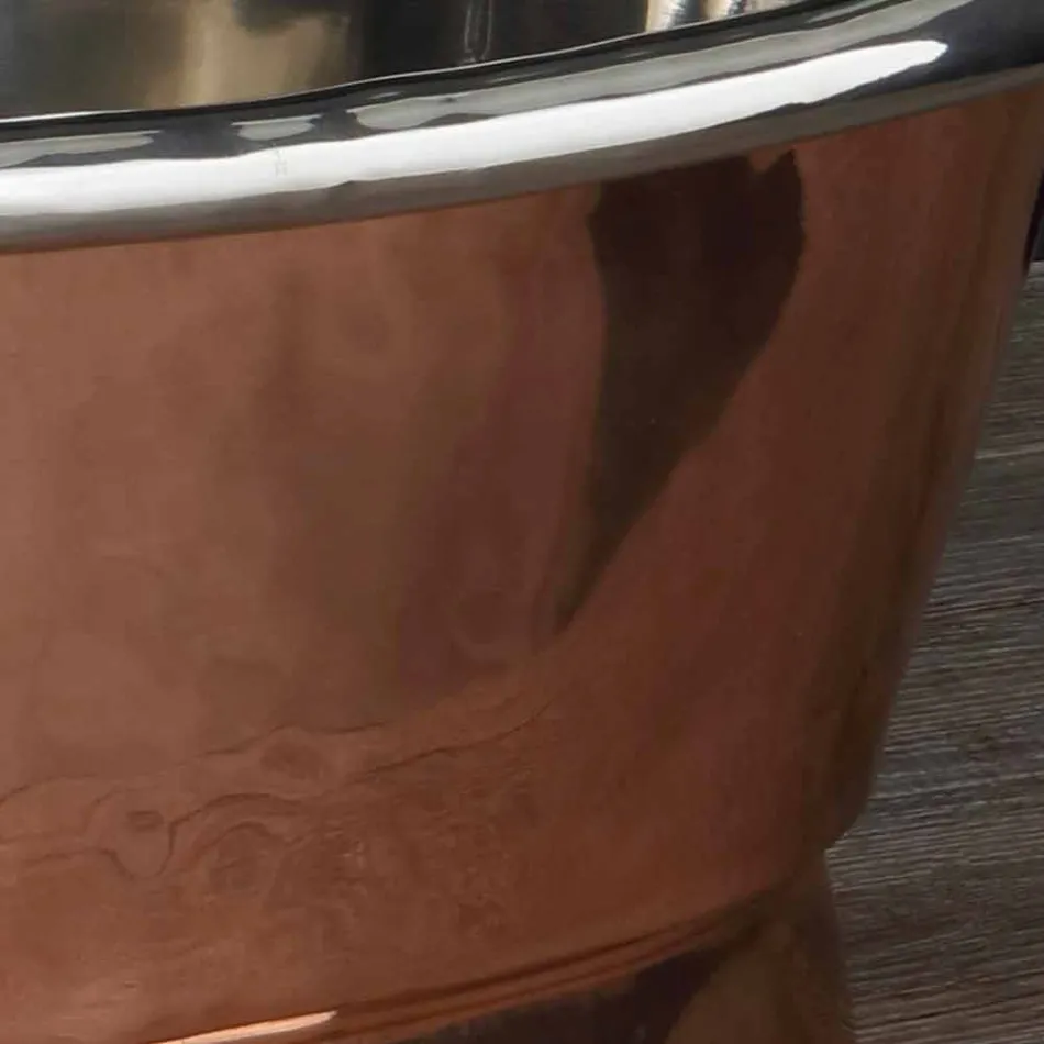 Umyvadlo koupelna k nosné měď a bílého plechu Cala Viadurini