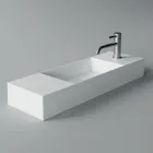 Koupelnové umyvadlo na desku nebo nástěnné umyvadlo z keramiky Made in Italy - Act Viadurini