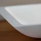 Obdélníkové umyvadlo na desku v bílém pevném povrchu - Albertina Viadurini