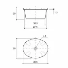 Zapuštěné umyvadlo v porcelánu a zlatě vyrobené v Itálii, Santiago Viadurini