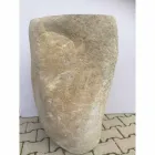 Návrh koupelny umyvadlo v přírodním kameně Moře, unikátní kus Viadurini