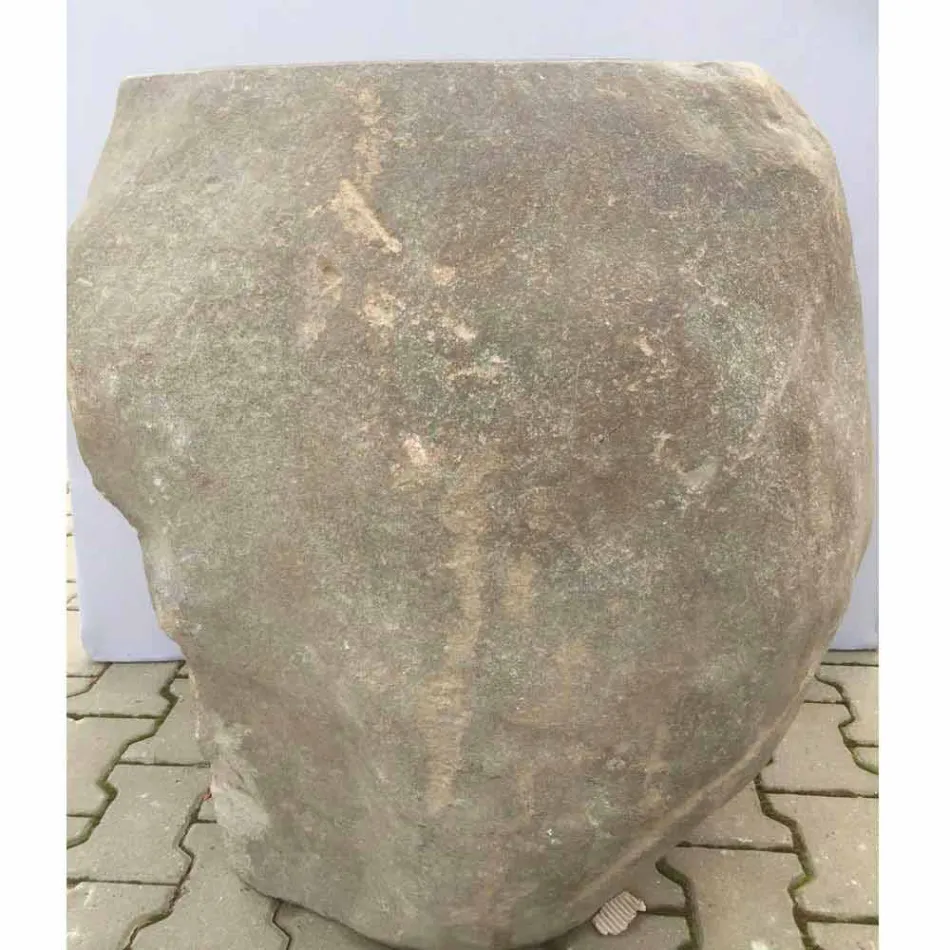 Návrh koupelny umyvadlo v přírodním kameně Moře, unikátní kus Viadurini