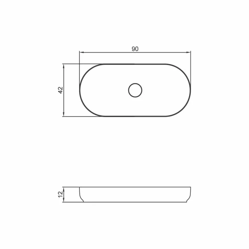 Moderní designový umyvadlo vyrobené v Itálii Dalmine Maxi Viadurini