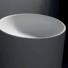 Volně stojící koupelnové umyvadlo v bílé pryskyřici s válcovým tvarem - libertinové Viadurini