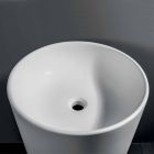 Volně stojící koupelnové umyvadlo v bílé pryskyřici s válcovým tvarem - libertinové Viadurini