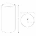 Volně stojící koupelnové umyvadlo v bílé pryskyřici s válcovým tvarem - libertinové Viadurini