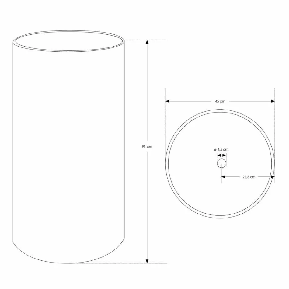 Volně stojící koupelnové umyvadlo v bílé pryskyřici s válcovým tvarem - libertinové Viadurini
