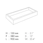 Koupelnové umyvadlo s mramorovým efektem Porcelánová kamenina Made in Italy - Ludmilla Viadurini
