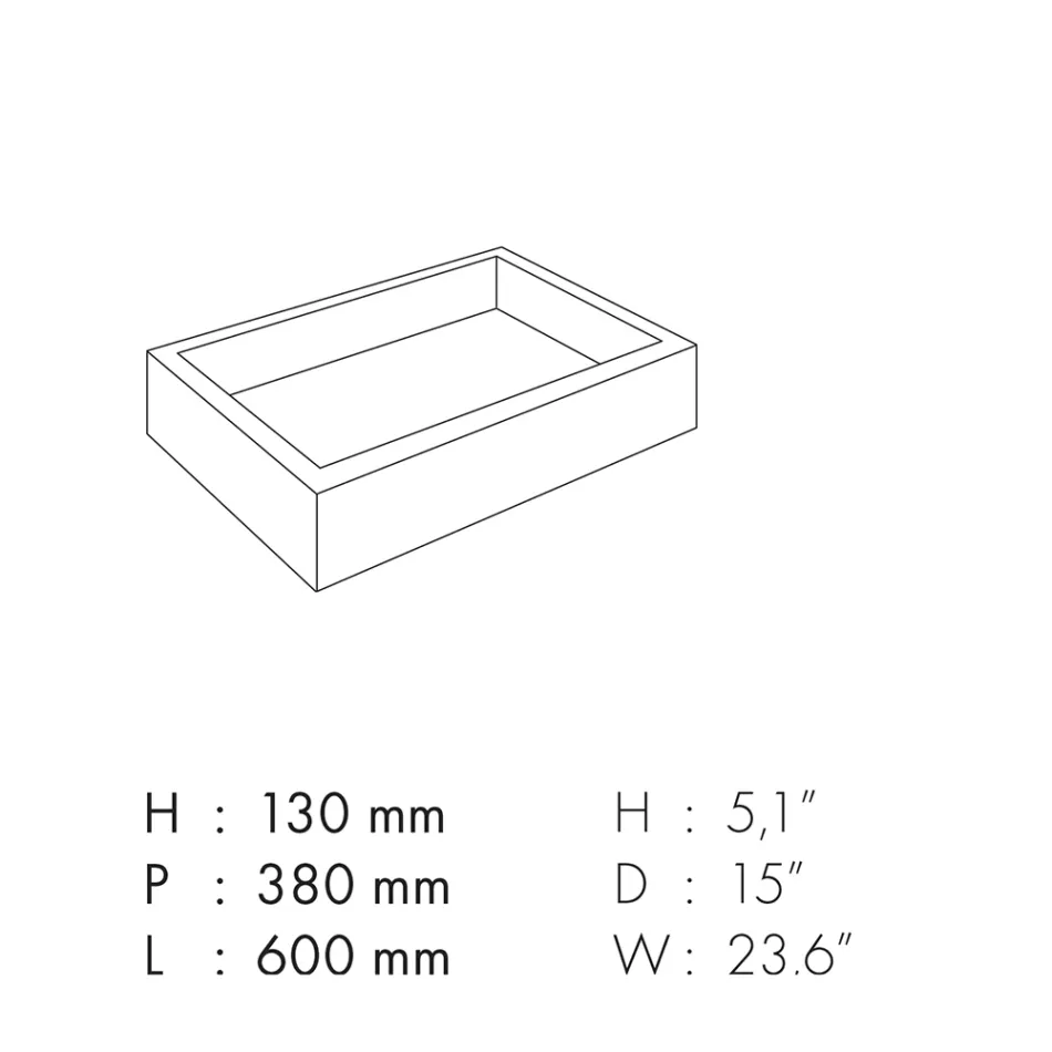 Koupelnové umyvadlo s mramorovým efektem Porcelánová kamenina Made in Italy - Ludmilla Viadurini