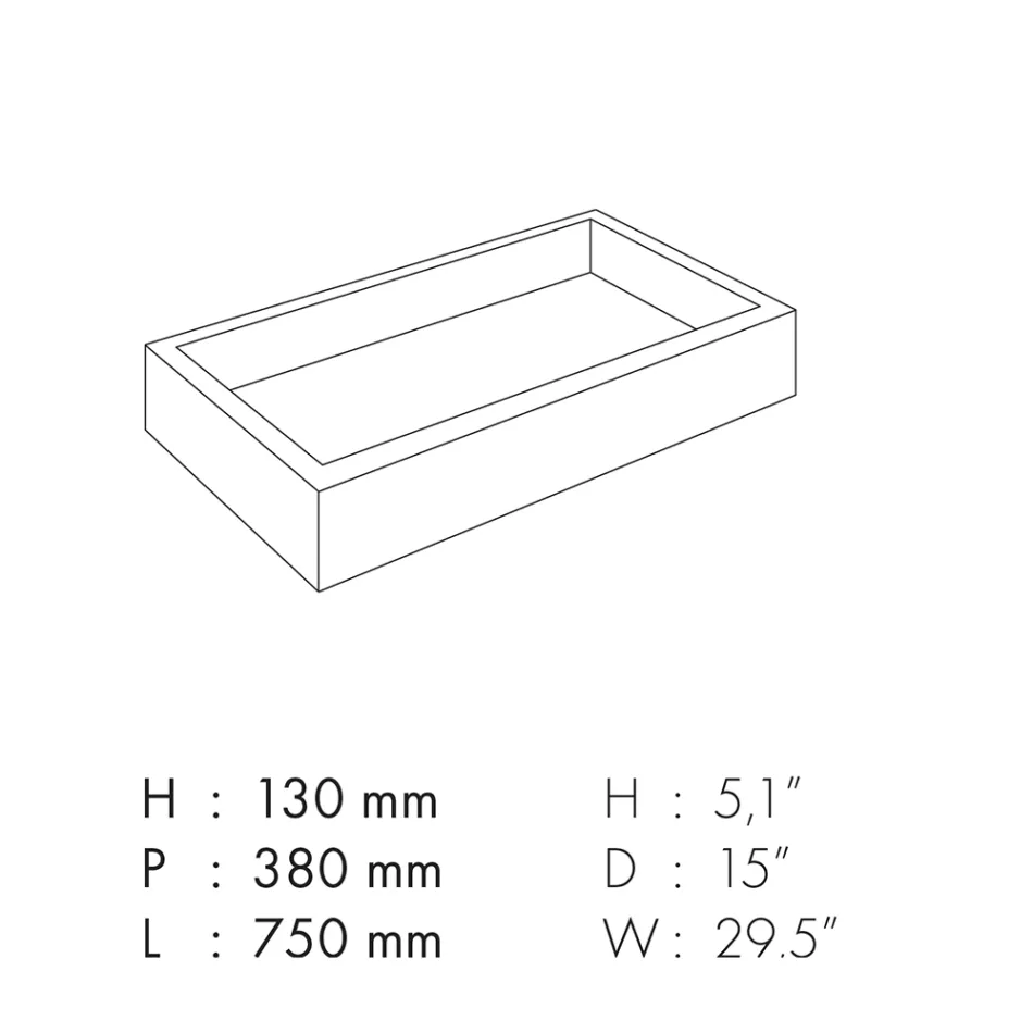 Koupelnové umyvadlo s mramorovým efektem Porcelánová kamenina Made in Italy - Ludmilla Viadurini