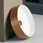 Koupelnové umyvadlo z ručně soustružené porcelánové kameniny Made in Italy - Šipky Viadurini