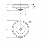 Semi-zapuštěné umyvadlo v ohniště a zlatě vyrobené v Itálii, Manilo Viadurini