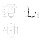 Keramické nástěnné závěsné umyvadlo ve stylu Vintage 26 cm - Jordan Viadurini