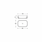 Pultové obdélníkové bílé koupelnové umyvadlo v moderním designu - Tulyp2 Viadurini