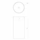 Pozemní volně stojící válcové umyvadlo vyrobené v Itálii, Rumo Viadurini