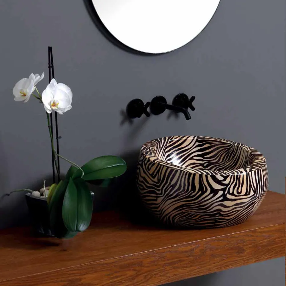 Moderní keramické umyvadlo vyrobené v Itálii Elisa Viadurini