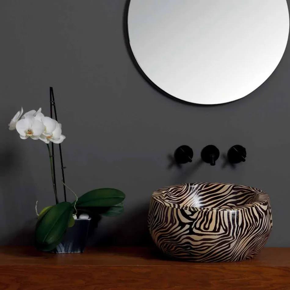 Moderní keramické umyvadlo vyrobené v Itálii Elisa Viadurini