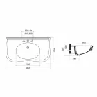 Umyvadlo s nohama nebo bez keramiky L 110 cm, od Design Avise Viadurini