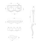 Klasické konzolové umyvadlo v bílé keramice vyrobené v Itálii - Magda Viadurini