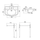 Konzolové umyvadlo s dvojitou keramickou mísou, Made in Italy Vintage - Paulina Viadurini