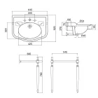 Konzolové umyvadlo s dvojitou keramickou mísou, Made in Italy Vintage - Paulina Viadurini