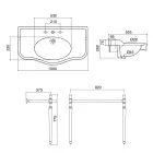 Konzolové umyvadlo s dvojitou keramickou mísou, Made in Italy Vintage - Paulina Viadurini