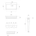Konzolové umyvadlo v bílé keramice Made in Italy Klasický design - Areta Viadurini