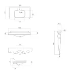 Konzolové umyvadlo v bílé keramice Made in Italy Classic Style - Wollie Viadurini