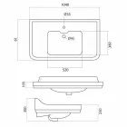 Umyvadlo konzole v bílé keramice klasického italského designu, Swami Viadurini