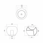 Kulové umyvadlo na desku v barevné keramické dlaždici Viadurini