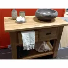 Umyvadlo na desku Artisan v přírodním kameni Modern River - Aurea Viadurini