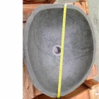 Umyvadlo na desku Artisan v přírodním kameni Modern River - Aurea Viadurini