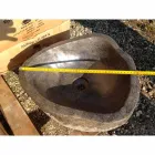 Umyvadlo na desku Artisan v přírodním kameni Modern River - Aurea Viadurini