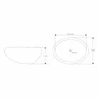 Umyvadlo na desku Artisan v přírodním kameni Modern River - Aurea Viadurini