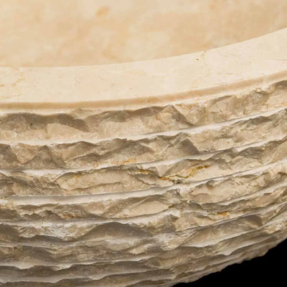 Bílý deska z přírodního finského kamene, unikátní kus Viadurini